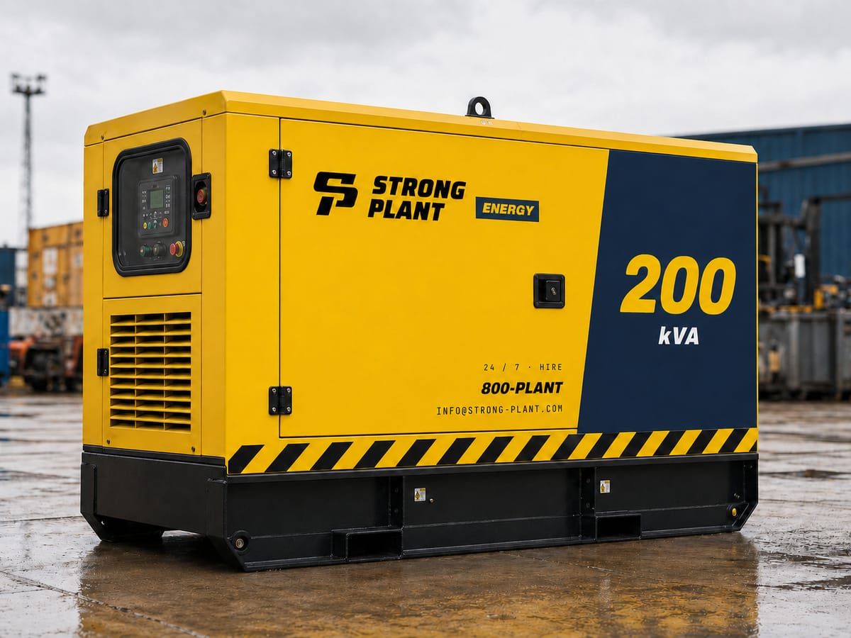 200 kVA generator on construction site
